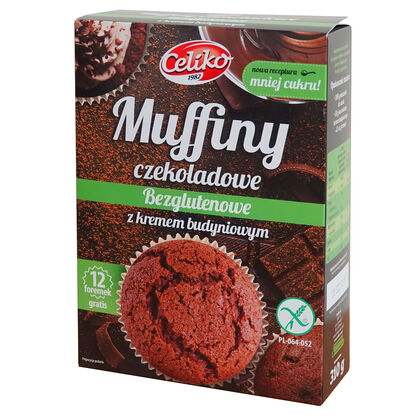 Muffiny czekoladowe bezglutenowe, gotowa mieszanka piekarnicza bezglutenowa - 310 g